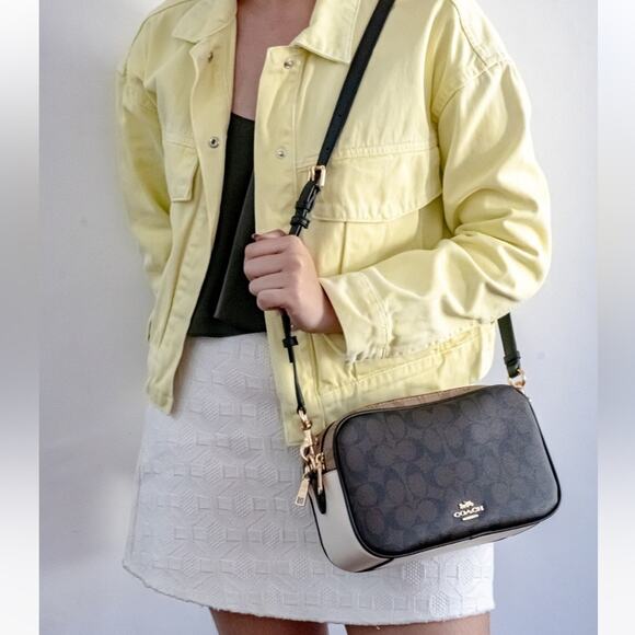 Coach Jes Signature Leather Crossbody Camera Bag + matching wallet MSRP $578 - Picture 15 of 16